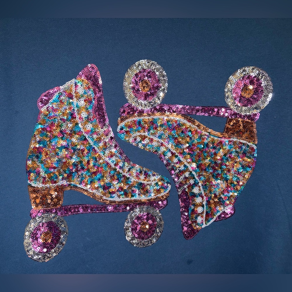Fantastic Fawn sequined roller skates sweatshirt - Picture 3 of 7